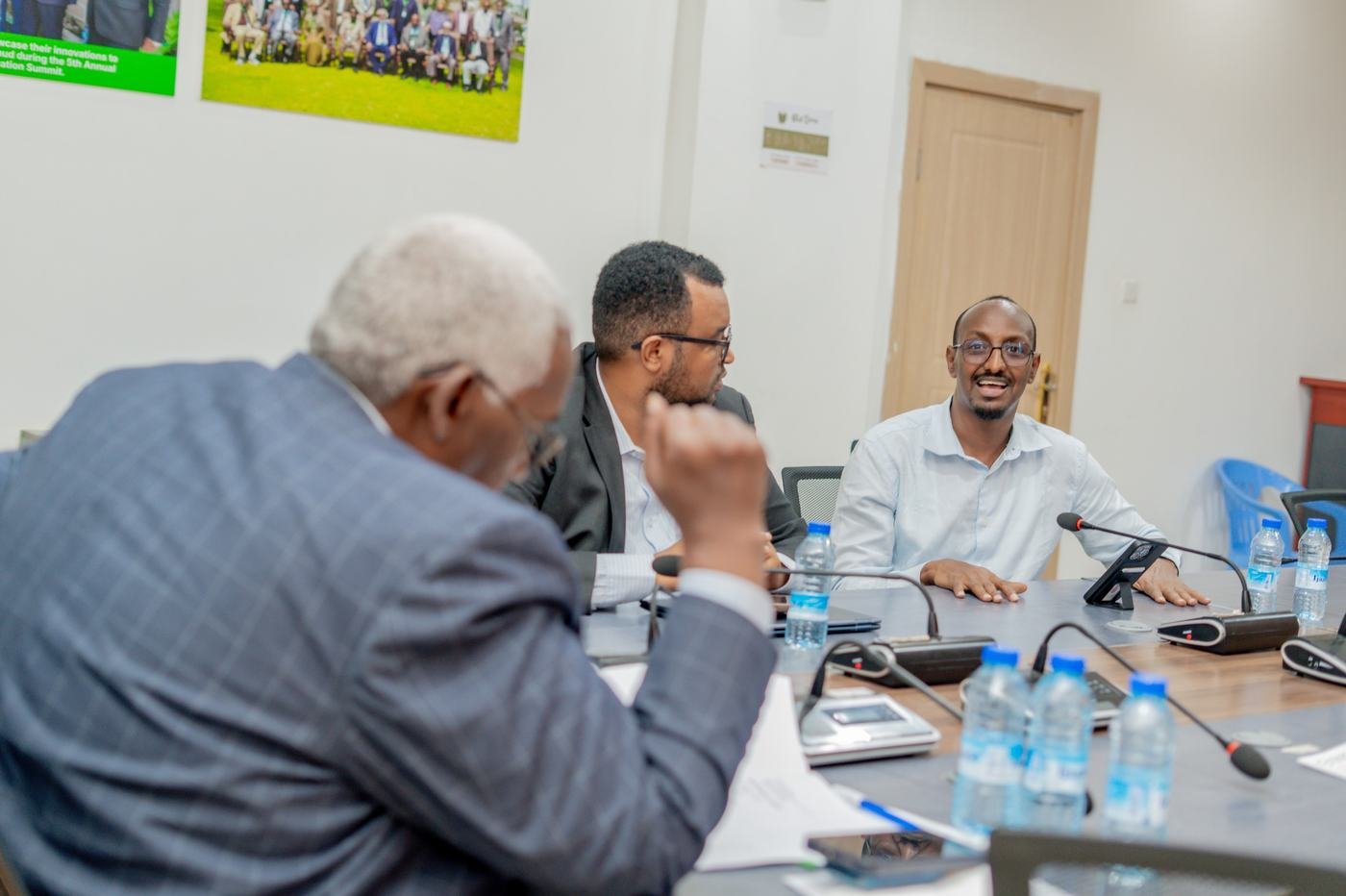 SOMES board members in a stakeholder consultation meeting on the NTP Monitoring and Evaluation Framework, Mogadishu
